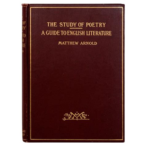 The Study of Poetry .